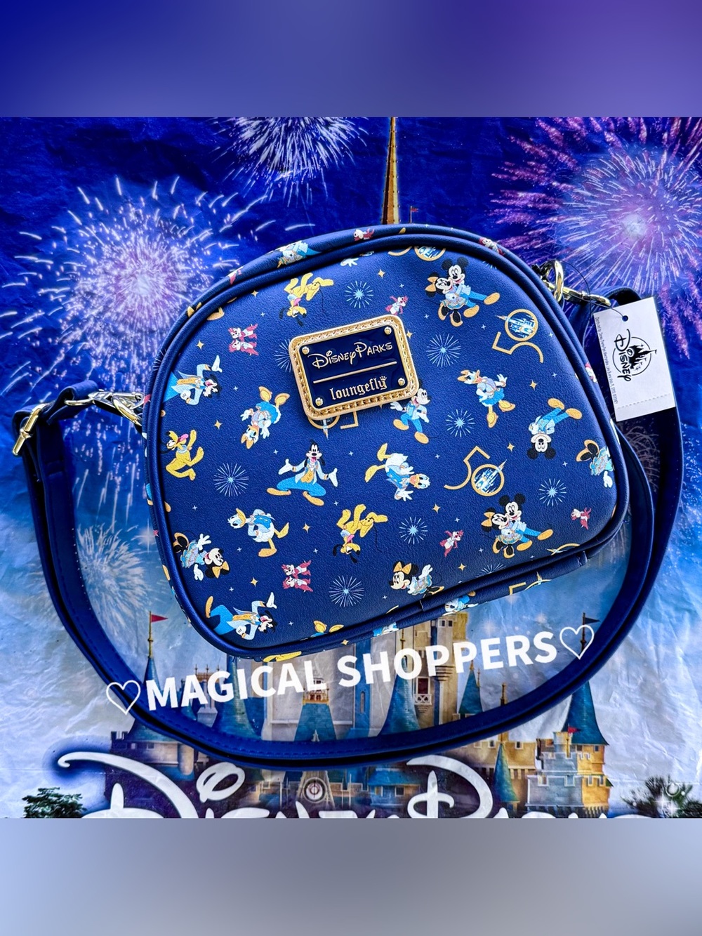 NWT Disney Parks Walt Disney World 50th Anniversary Crossbody Pin Bag